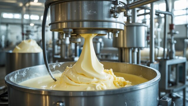 Butter Production at Factory