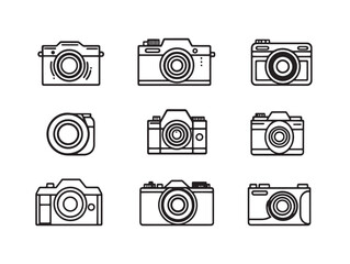 High Quality Camera Line Art Perfect for Graphic Designs