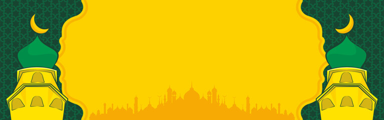 Ramadhan iftar yellow and gre...