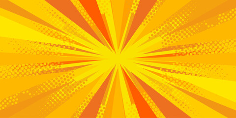 Flat design yellow comics bac...