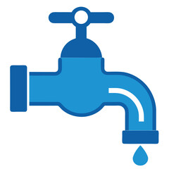 water tap with drop of water