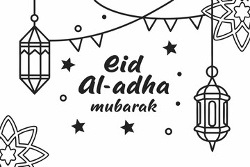 Eid Al Adha Mubarak vector illustration
