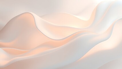 Fototapeta premium 薄紅色のシルクが描く穏やかなウェーブと光沢