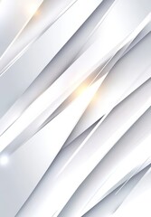 Obraz premium Minimalist design features abstract white light lines set against a white background with modern geometric shapes that are illuminated
