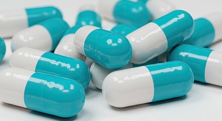 Medicine Pills Capsules Isolated on White Background Pharmaceutical Healthcare Drug Medication Treatment