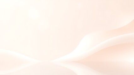 ピーチ色の空間に浮かぶ白いオーロラと床