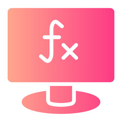 mathematics gradient icon