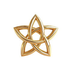 Golden Celtic star pendant