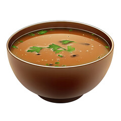 Bowl of hearty, brown soup