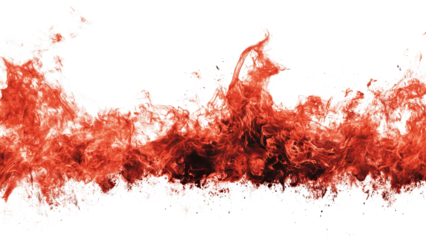 Png of Dynamic red flames swirling against a black background, creating a sense of energy and movement.