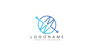 Minimalist MW Logo for Branding and Identity.