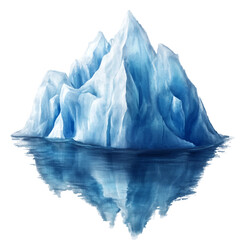 Fototapeta premium Iceberg isolated on white and transparent background.