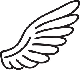 A stylized isolated wing
