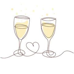 two glasses of champagne