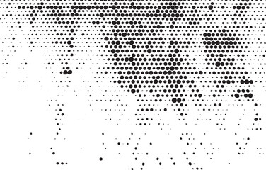 A dense of black and white dots creates a textured abstract surface.