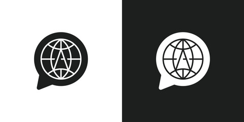 Letter A World Chat Logo Design