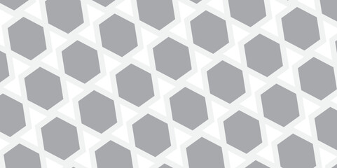 Abstract white vector wallpaper with hexagon grid.