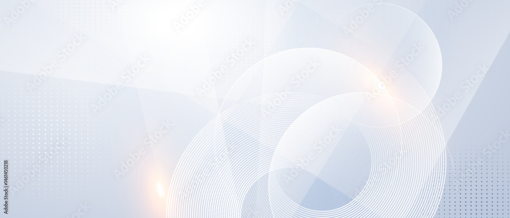 Poster minimal futuristic technology background with geometric circles