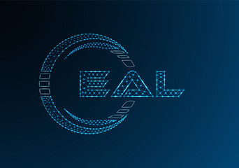 EAL low poly letter logo vector design. EAL lower poly logo design. Low poly logo.