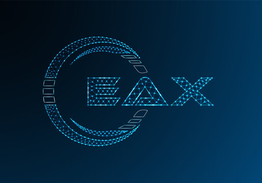 EAX low poly letter logo vector design. EAX lower poly logo design. Low poly logo.
