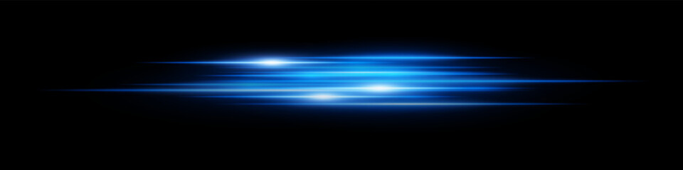 Blue glowing blur streaks on black with shining highlights. Perfect for fast speed motion, sci-fi chase scenes, intense light movement, energy waves and dynamic digital effects.