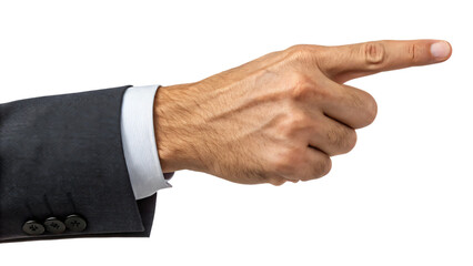 businessman pointing finger isolated
