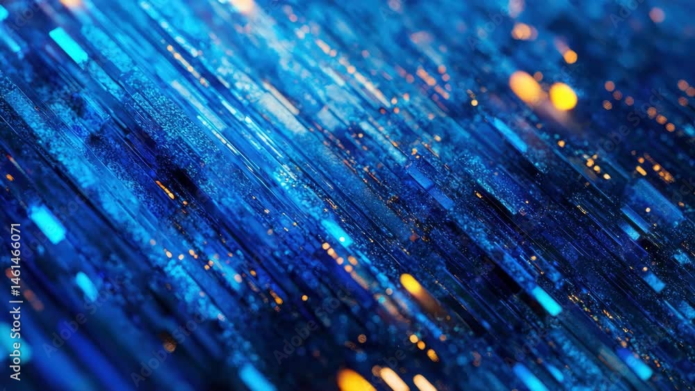 Poster Dynamic blue diagonal lines represent a flowing data stream in an abstract digital landscape, blue diagonal lines data stream