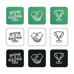 Vector icon set of business. Vector icon set of financial. Vector UI Illustration Business Finance Concept