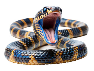 Obraz premium close up of a snake isolated on white background. PNG Transparent.