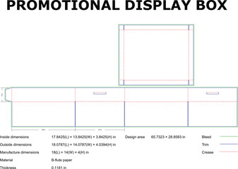 Display Box Packaging Die Cut Template For Retail And Promotional Use