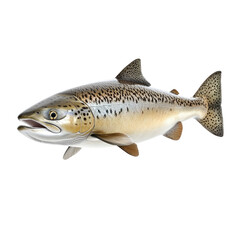 Obraz premium Detailed side view of a fresh salmon