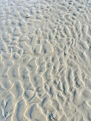 Cool Patterns in Seabed Underneath Very Shallow Water West Wittering Beach England near Chichester UK
