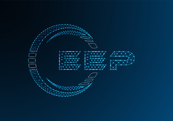 EEP low poly letter logo vector design. EEP lower poly logo design. Low poly logo.
