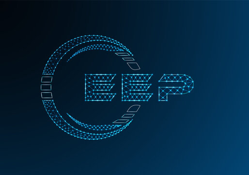 EEP low poly letter logo vector design. EEP lower poly logo design. Low poly logo.