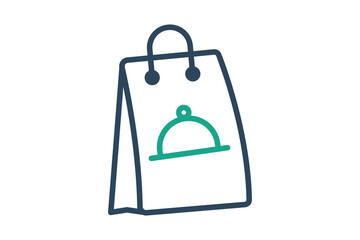 Delivery icon. line icon style. icon related to delivery food. catering elements vector illustration