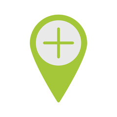 Obraz premium Add Location icon vector image. Suitable for mobile apps, web apps and print media.