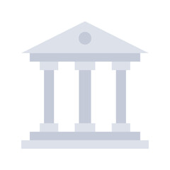 Bank Building icon vector image. Suitable for mobile apps, web apps and print media.