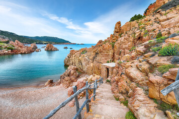 Unbelivable view of Li Cossi beach on Costa Paradiso resort.