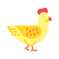 Chicken icon vector image. Suitable for mobile apps, web apps and print media.