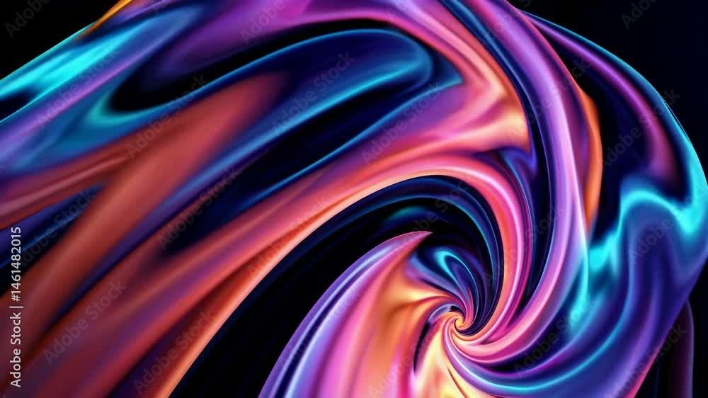 Aufkleber mesmerizing swirling abstract patterns in vivid colors