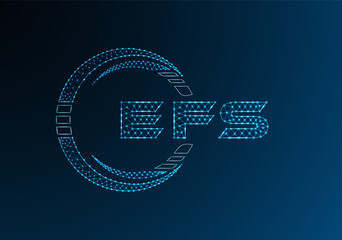 EFS low poly letter logo vector design. EFS lower poly logo design. Low poly logo.