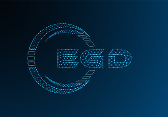 EGD low poly letter logo vector design. EGD lower poly logo design. Low poly logo.