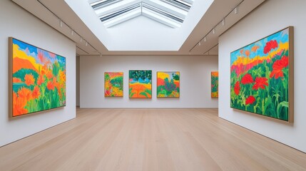 Gallery showcasing vibrant floral art (1)