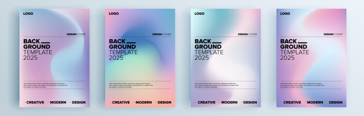 Modern abstract covers set, minimal covers design. Colorful geometric background, vector illustration.