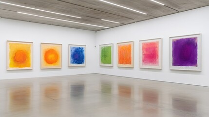 Gallery Exhibit Colorful Paintings