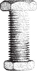 A coiled spring rests vertically on a flat surface.