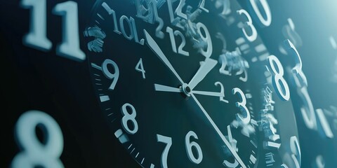 Clock deconstructing into floating numbers