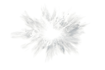 Abstract, radiating, white, splatter design, centered, irregular shape, with textured edges
