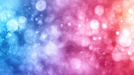 Obraz premium Abstract bokeh background in vibrant colors. A blend of blue, pink, and red, with soft, out-of-focus highlights