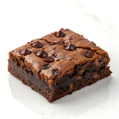 chocolate cake on a white background